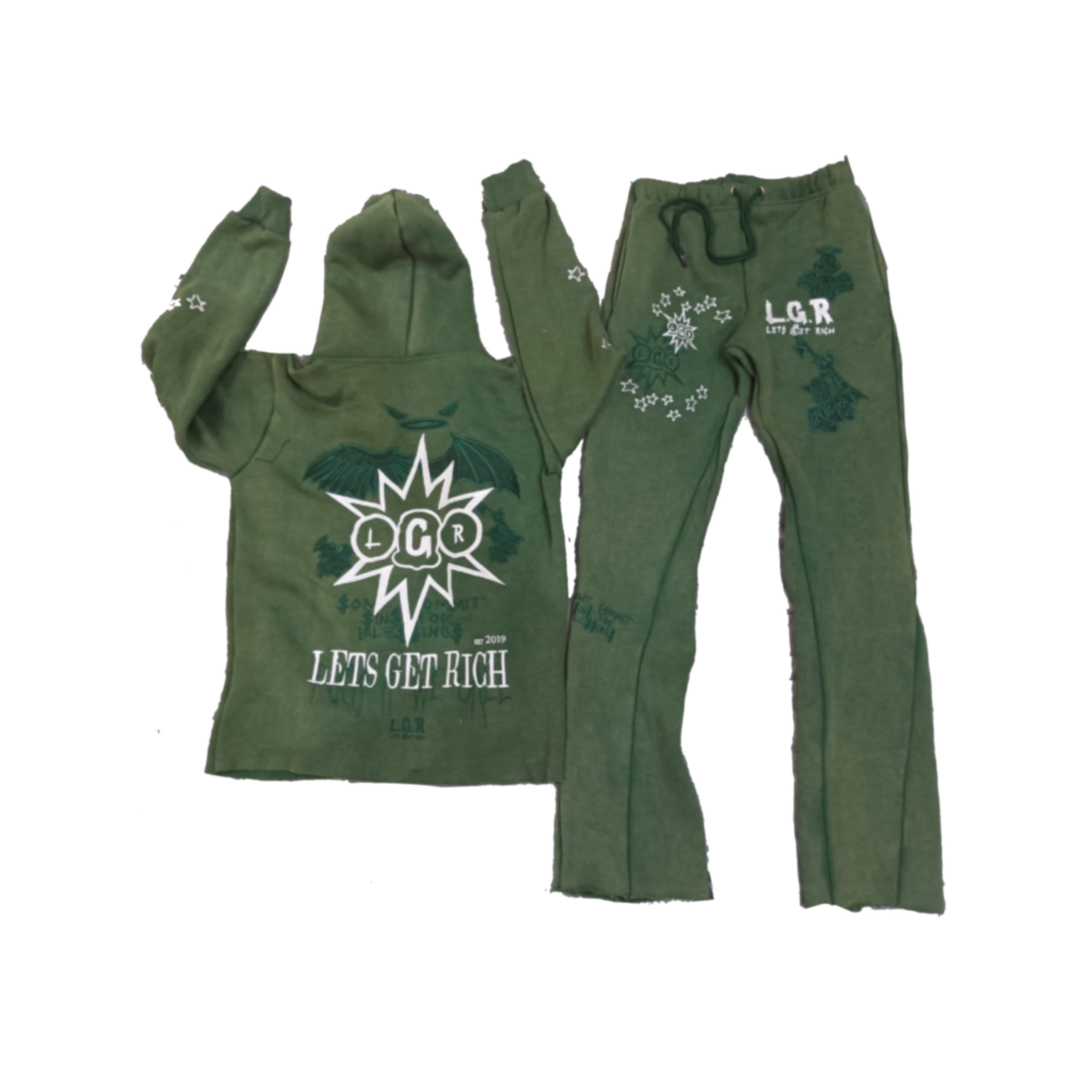 LGR Green “Bles-Sins” Sweatsuit Set