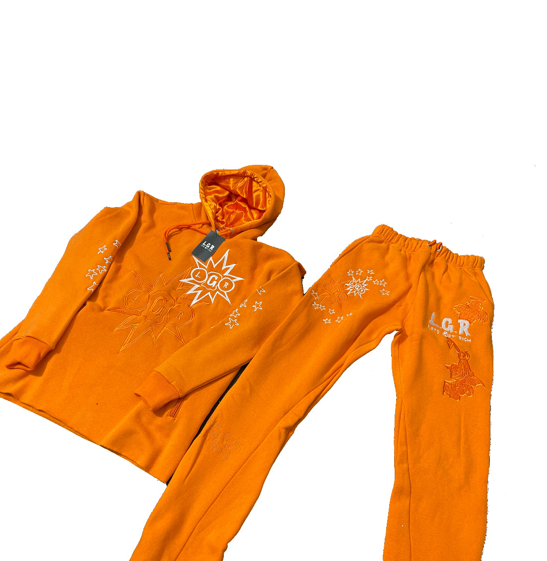 LGR “Bles-Sins” Sweatsuit Set Orange