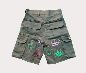 LGR Olive Patch Work Cargo Shorts