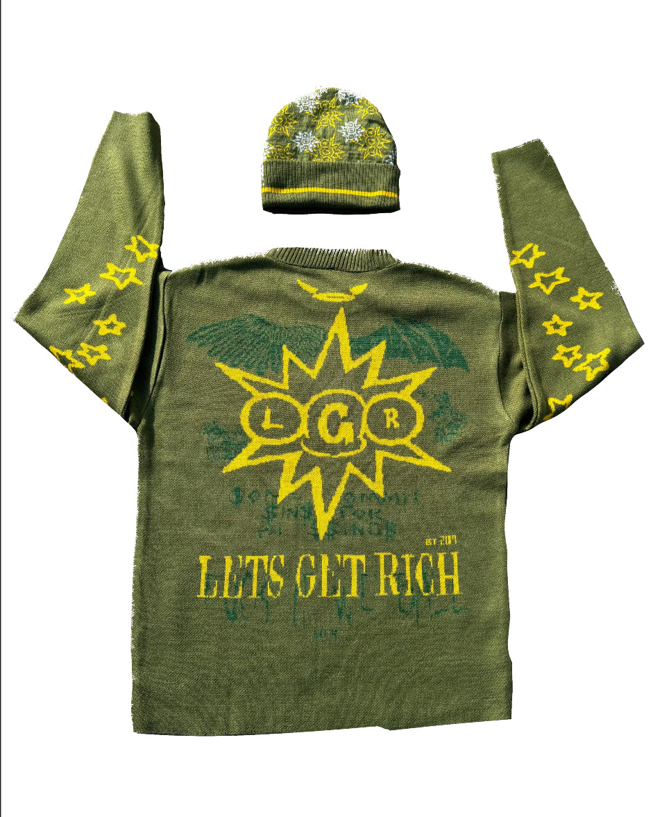 LGR “Bles-Sins” Knitted sweater Green